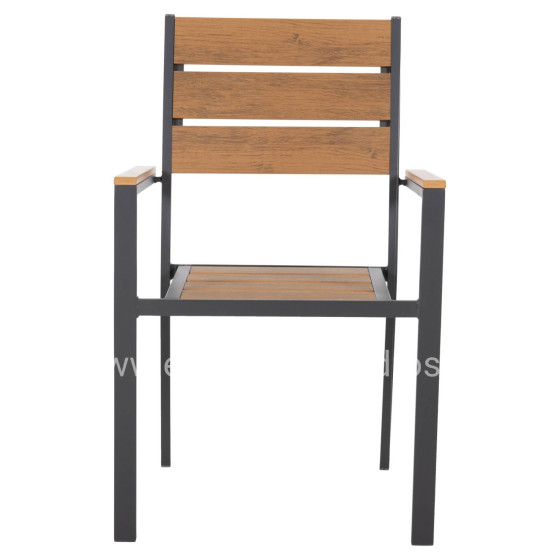 ΠΟΛΥΘΡΟΝΑ ΑΛΟΥΜΙΝΙΟΥ SAGA HM5981.03 ΑΝΘΡΑΚΙ-POLYWOOD ΣΕ ΦΥΣΙΚΟ 55x55x86Υεκ.