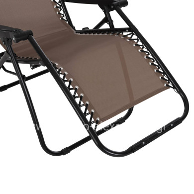 ΠΟΛΥΘΡΟΝΑ RELAX COMPANION HM5095.14 ΣΑΜΠΑΝΙ TEXTILENE-ΜΑΥΡΟ ΜΕΤΑΛΛΟ 67x145x110Υεκ.