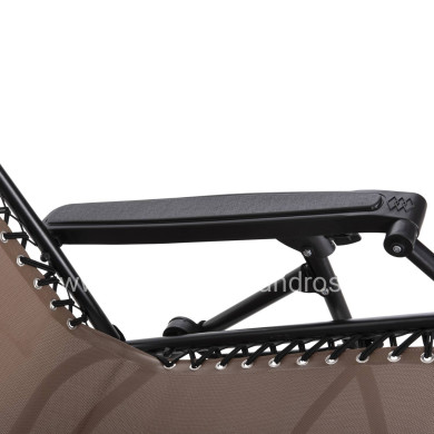 ΠΟΛΥΘΡΟΝΑ RELAX COMPANION HM5095.14 ΣΑΜΠΑΝΙ TEXTILENE-ΜΑΥΡΟ ΜΕΤΑΛΛΟ 67x145x110Υεκ.