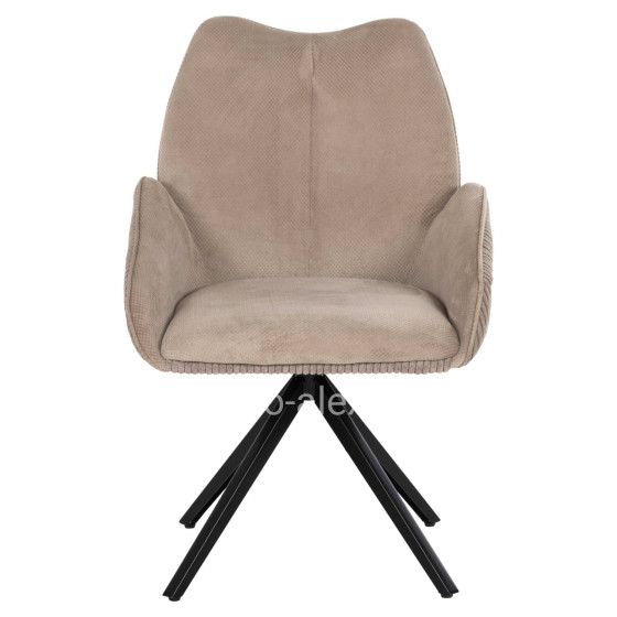 ΠΟΛΥΘΡΟΝΑΚΙ SHAI HM9844.04 ΜΠΕΖ ΥΦΑΣΜΑ-ΜΑΥΡΗ ΜΕΤΑΛΛΙΚΗ ΒΑΣΗ 61x63x93Υεκ.