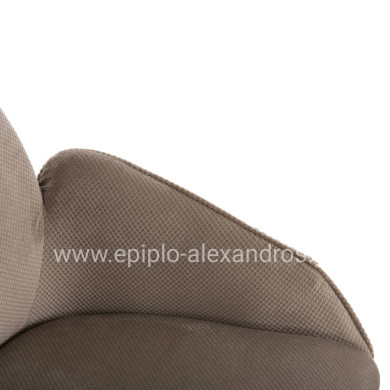 ΠΟΛΥΘΡΟΝΑΚΙ SHAI HM9844.04 ΜΠΕΖ ΥΦΑΣΜΑ-ΜΑΥΡΗ ΜΕΤΑΛΛΙΚΗ ΒΑΣΗ 61x63x93Υεκ.