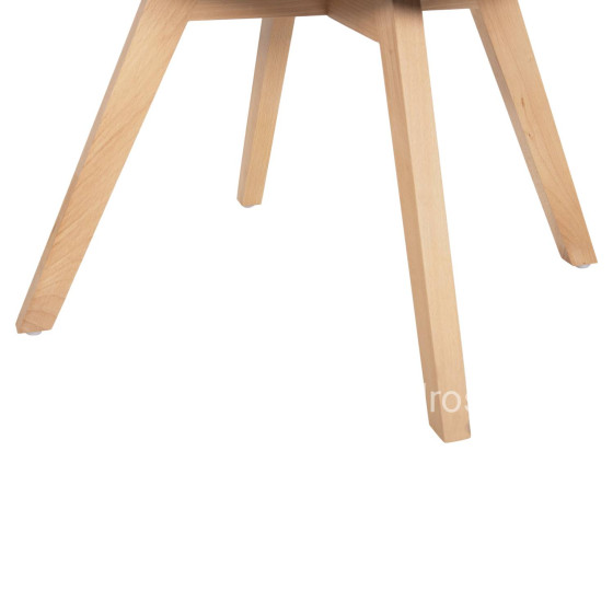 DINING ARMCHAIR REX HM9847.06 BRICK RED-GREY FABRIC-BEECH WOOD LEGS 53x60x93Hcm.