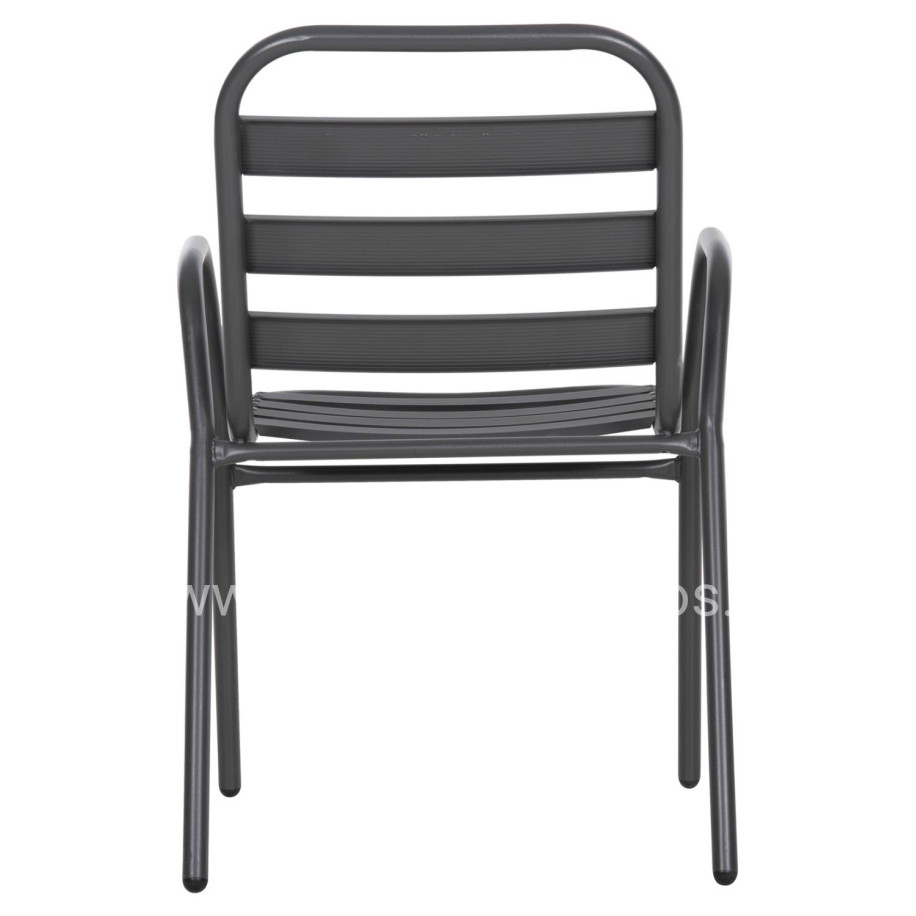 CHAIR PRELUDE HM5970.01 METAL FRAME-ALUMINUM SEAT & BACKREST-GREY 54x56x79Hcm.