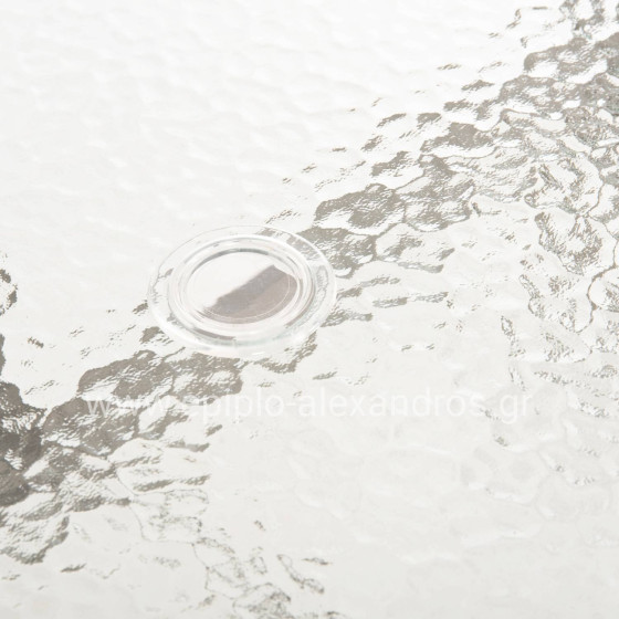 DINING TABLE BRUNO HM5145.14 METAL IN CHAMPAGNE COLOR-TEMPERED GLASS & UMBRELLA HOLE 150X90Χ72Hcm.