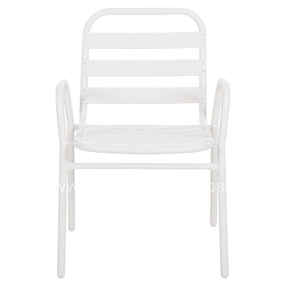 CHAIR PRELUDE HM5970.02 METAL FRAME-ALUMINUM SEAT & BACKREST-WHITE 54x56x79Hcm.