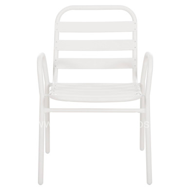 CHAIR PRELUDE HM5970.02 METAL FRAME-ALUMINUM SEAT & BACKREST-WHITE 54x56x79Hcm.