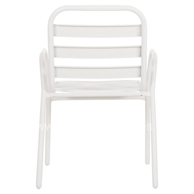 CHAIR PRELUDE HM5970.02 METAL FRAME-ALUMINUM SEAT & BACKREST-WHITE 54x56x79Hcm.