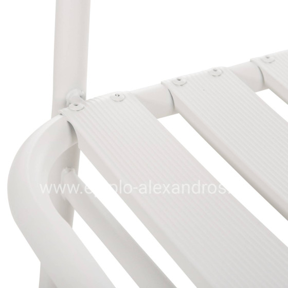 CHAIR PRELUDE HM5970.02 METAL FRAME-ALUMINUM SEAT & BACKREST-WHITE 54x56x79Hcm.