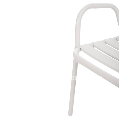 CHAIR PRELUDE HM5970.02 METAL FRAME-ALUMINUM SEAT & BACKREST-WHITE 54x56x79Hcm.