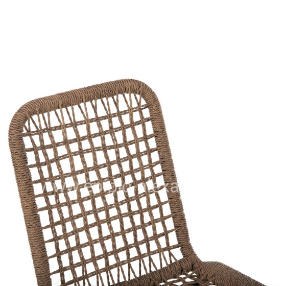 ALUMINUM CHAIR SPANO HM6047 ANTHRACITE FRAME- BEIGE SYNTHETIC RATTAN 46x59x80Hcm.