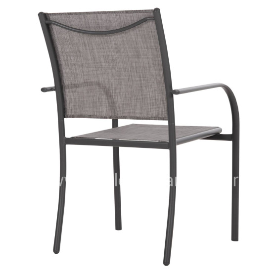OUTDOOR ARMCHAIR REDAN HM5976.01 GREY METAL-GREY TEXTILENE 56x60x88Hcm.