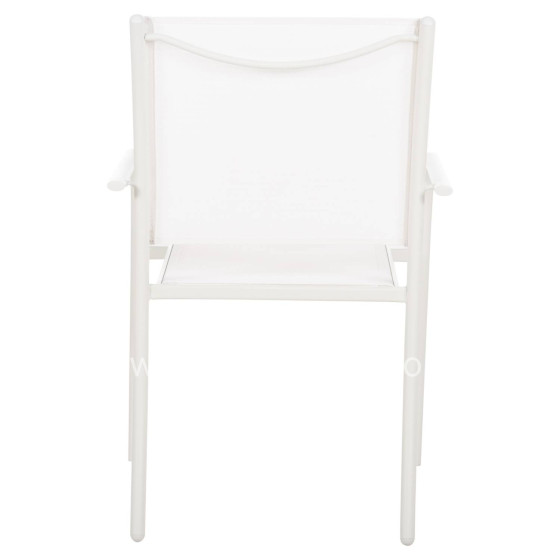 OUTDOOR ARMCHAIR REDAN HM5976.02 WHITE METAL-WHITE TEXTILENE 56x60x88Hcm.