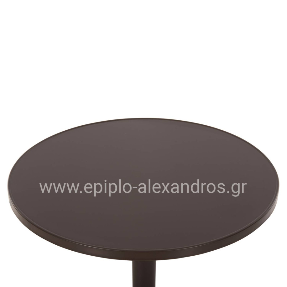 OUTDOOR ROUND TABLE GOSS HM5974.02 ALUMINUM IN BROWN Φ60x70Hcm.