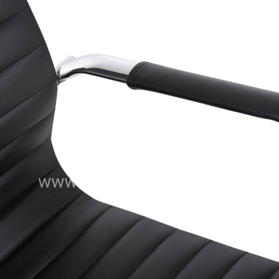 MANAGER'S OFFICE CHAIR BOSS HM1059.31 BLACK PU-CHROMED METAL FRAME AND BASE 53x57x109Hcm.
