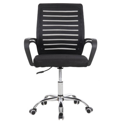 OFFICE CHAIR TRAIL HM1192 BLACK MESH-CHROMED METAL LEG 64x55x98,5Hcm.