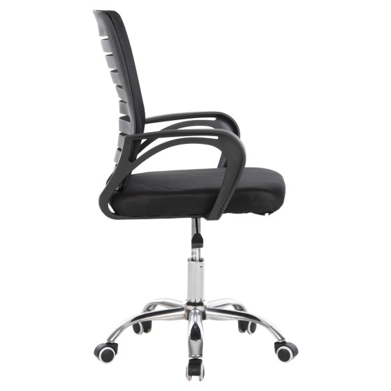 OFFICE CHAIR TRAIL HM1192 BLACK MESH-CHROMED METAL LEG 64x55x98,5Hcm.