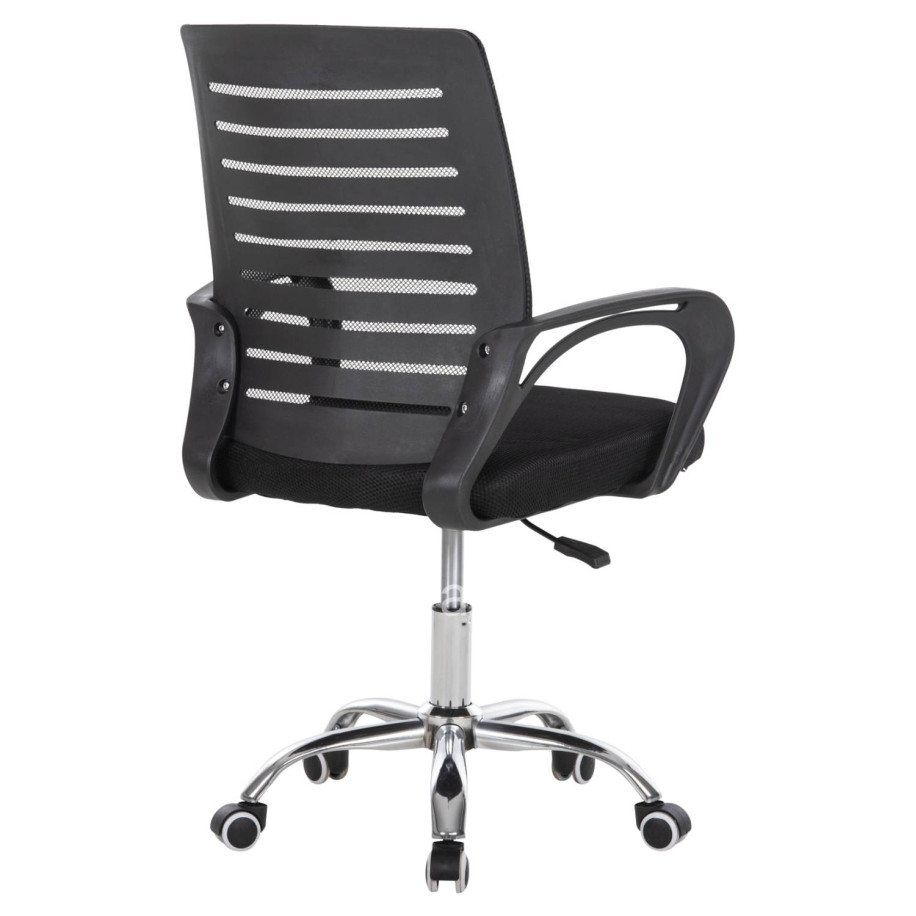 OFFICE CHAIR TRAIL HM1192 BLACK MESH-CHROMED METAL LEG 64x55x98,5Hcm.