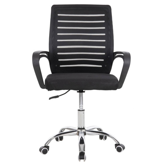 OFFICE CHAIR TRAIL2 HM1193 BLACK MESH-CHROMED METAL LEG 62x59x120Hcm.