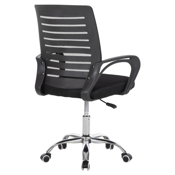 OFFICE CHAIR TRAIL2 HM1193 BLACK MESH-CHROMED METAL LEG 62x59x120Hcm.