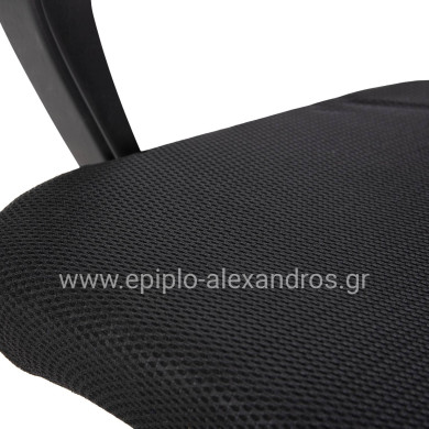 OFFICE CHAIR TRAIL2 HM1193 BLACK MESH-CHROMED METAL LEG 62x59x120Hcm.