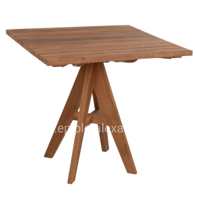 OUTDOOR DINING TABLE LEO HM9622.11 SQUARE TEAK WOOD 80x80x75Hcm.