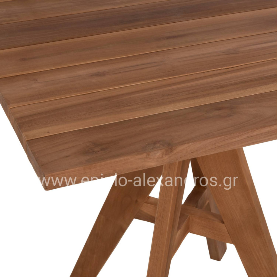 OUTDOOR DINING TABLE LEO HM9622.11 SQUARE TEAK WOOD 80x80x75Hcm.