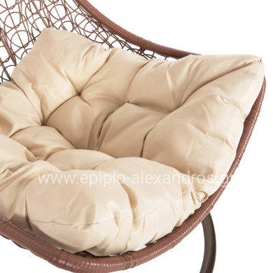HANGING NEST MILLIE HM5996.05 METAL IN BROWN-SYNTHETIC RATTAN IN BROWN Φ95x195Hcm.