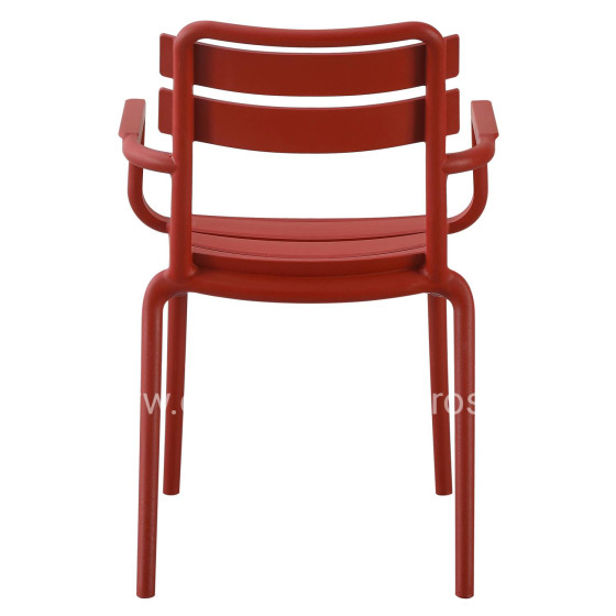 POLYPROPYLENE ARMCHAIR PHILLY HM6123.07 RED 58,5x49x83,5Hcm.