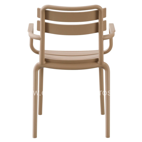 POLYPROPYLENE ARMCHAIR PHILLY HM6123.06 BEIGE 58,5x49x83,5Hcm.