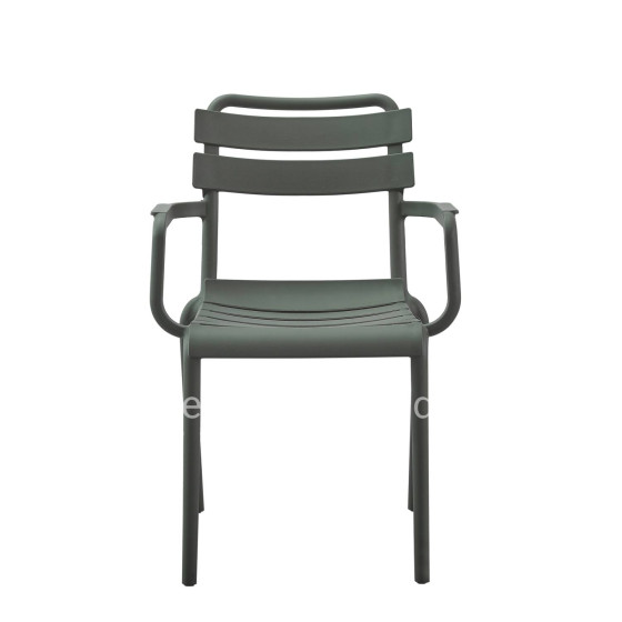 POLYPROPYLENE ARMCHAIR PHILLY HM6123.04 OLIVE GREEN 58,5x49x83,5Hcm.
