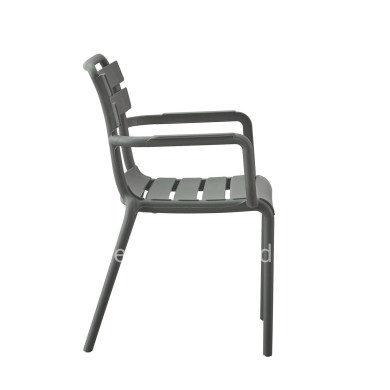 POLYPROPYLENE ARMCHAIR PHILLY HM6123.04 OLIVE GREEN 58,5x49x83,5Hcm.