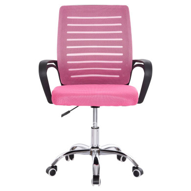 OFFICE CHAIR TRAIL HM1192.35 PINK MESH-CHROMED METAL LEG 62x51x98Hcm.