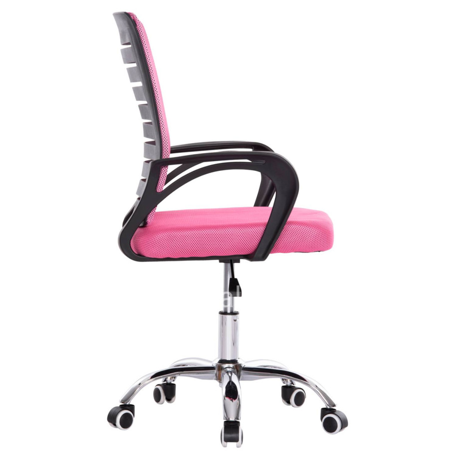 OFFICE CHAIR TRAIL HM1192.35 PINK MESH-CHROMED METAL LEG 62x51x98Hcm.