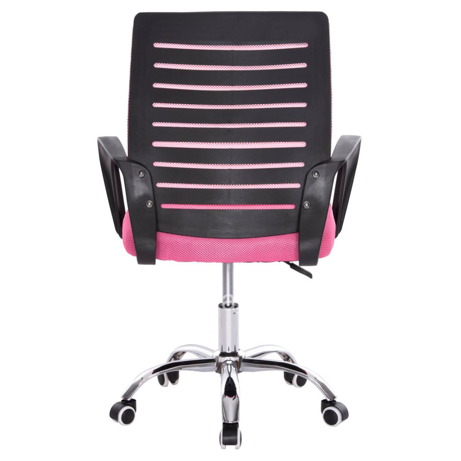 OFFICE CHAIR TRAIL HM1192.35 PINK MESH-CHROMED METAL LEG 62x51x98Hcm.