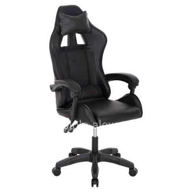 GAMING CHAIR MANCER HM1194 BLACK PU-BLACK POLYPROPYLENE 59x69x125Hcm.