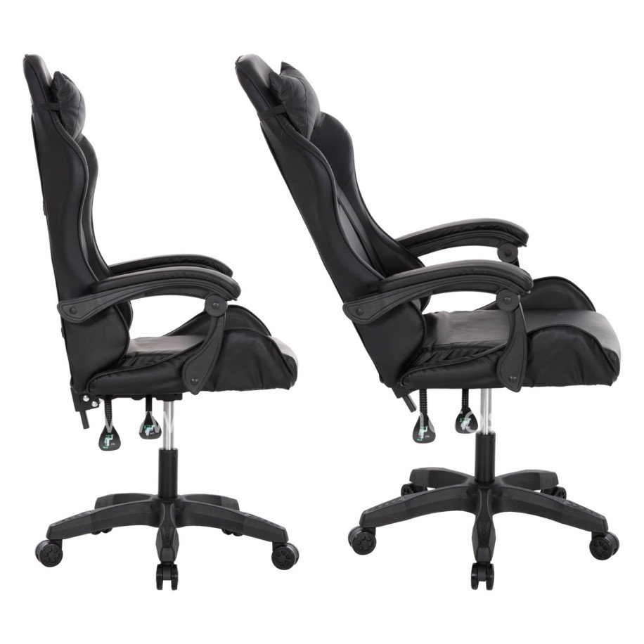 GAMING CHAIR MANCER HM1194 BLACK PU-BLACK POLYPROPYLENE 59x69x125Hcm.