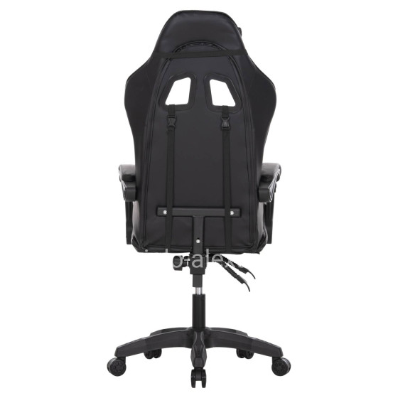 GAMING CHAIR MANCER HM1194 BLACK PU-BLACK POLYPROPYLENE 59x69x125Hcm.
