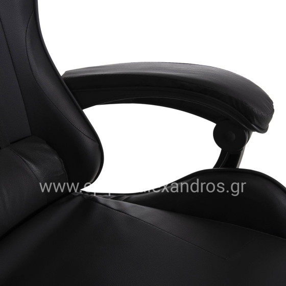 GAMING CHAIR MANCER HM1194 BLACK PU-BLACK POLYPROPYLENE 59x69x125Hcm.