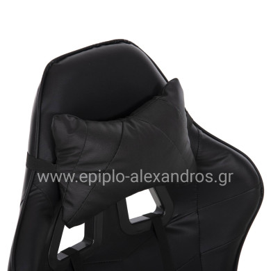 GAMING CHAIR MANCER HM1194 BLACK PU-BLACK POLYPROPYLENE 59x69x125Hcm.
