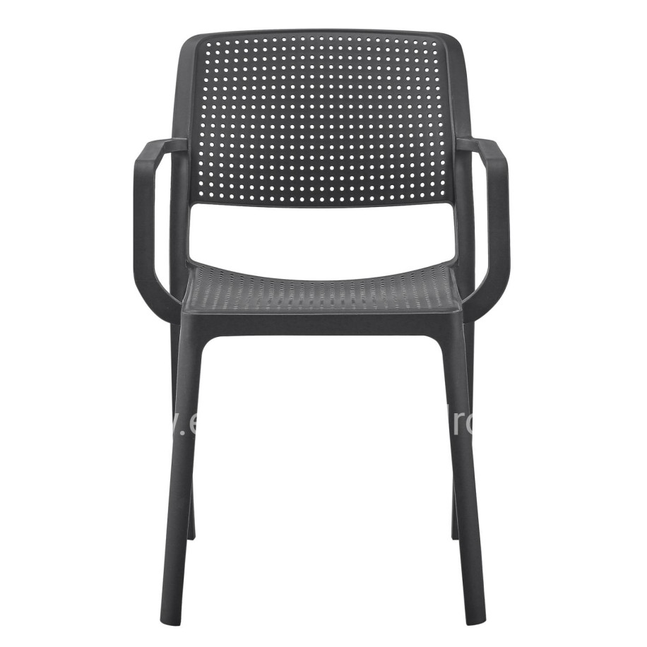 ARMCHAIR OUTDOOR COMFEE HM6102.02 POLYPROPYLENE IN BLACK 54x57x83Hcm.