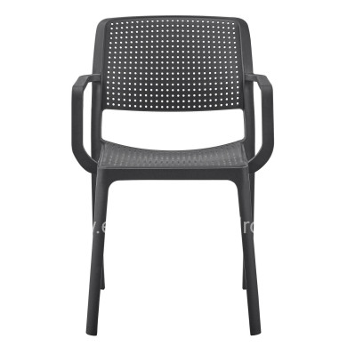 ARMCHAIR OUTDOOR COMFEE HM6102.02 POLYPROPYLENE IN BLACK 54x57x83Hcm.