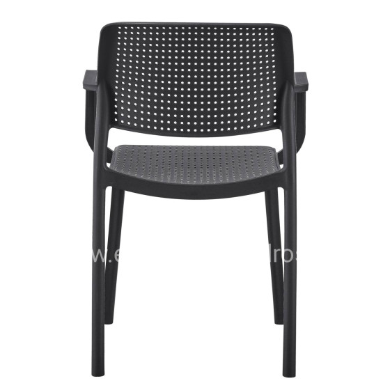 ARMCHAIR OUTDOOR COMFEE HM6102.02 POLYPROPYLENE IN BLACK 54x57x83Hcm.