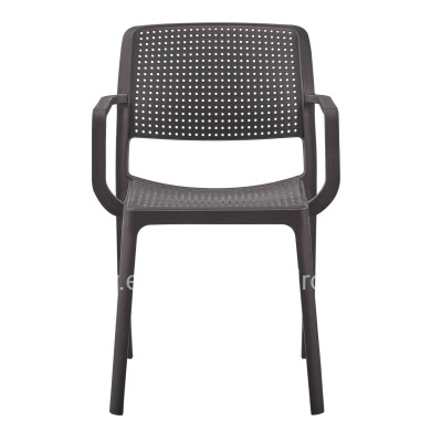 ARMCHAIR OUTDOOR COMFEE HM6102.09 POLYPROPYLENE IN BROWN 54x57x83Hcm.