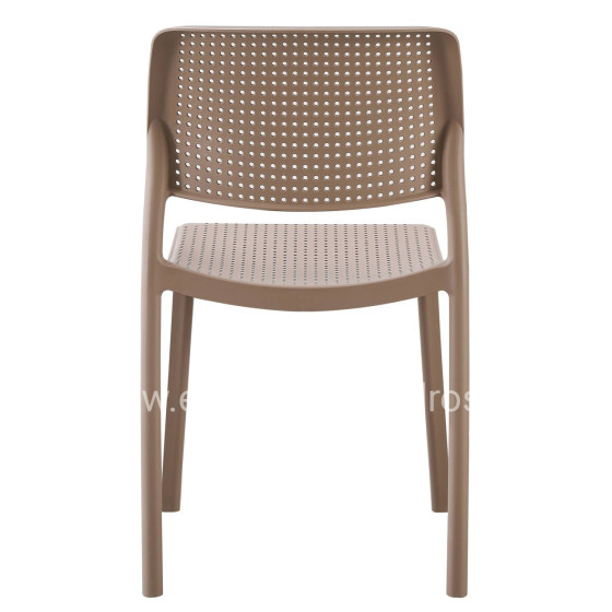 CHAIR OUTDOOR COMFEE HM6101.04 POLYPROPYLENE IN CAPPUCCINO 41x57x82H cm.