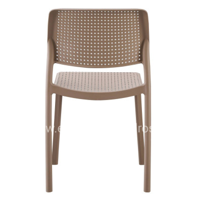 CHAIR OUTDOOR COMFEE HM6101.04 POLYPROPYLENE IN CAPPUCCINO 41x57x82H cm.