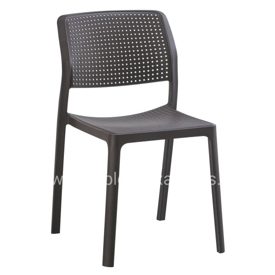 CHAIR OUTDOOR COMFEE HM6101.09 POLYPROPYLENE IN BROWN 41x57x82H cm.