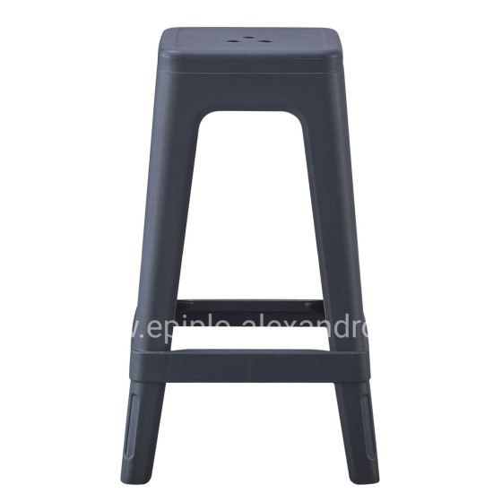 ΣΚΑΜΠΟ ΠΟΛΥΠΡΟΠΥΛΕΝΙΟΥ ΤΕΤΡΑΓΩΝΟ ZEB HM6128.03 ΓΚΡΙ 35x35x65Υεκ.