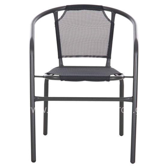 ARMCHAIR OUTDOOR LEDAN HM5977.01 METAL & TEXTILENE IN GREY 55x58x72Hcm.