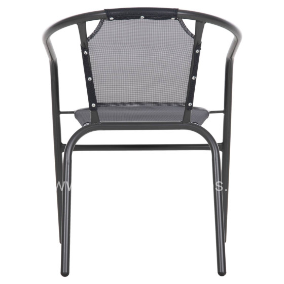 ARMCHAIR OUTDOOR LEDAN HM5977.01 METAL & TEXTILENE IN GREY 55x58x72Hcm.