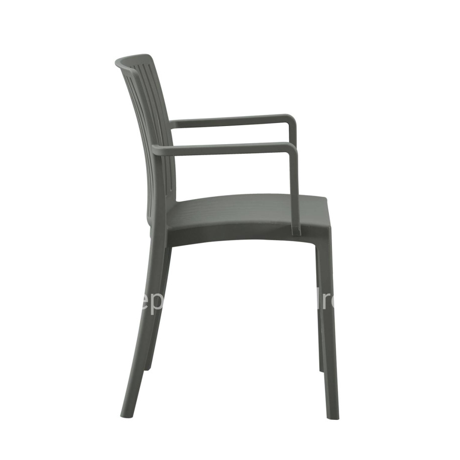POLYPROPYLENE ARMCHAIR IDA HM6127.04 DARK OLIVE 41,3x54,2x81,8Hcm.